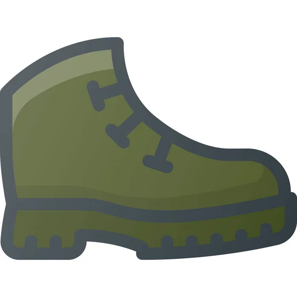 Boot Boots Hiking Icon Filled Outline Style — Stock vektor