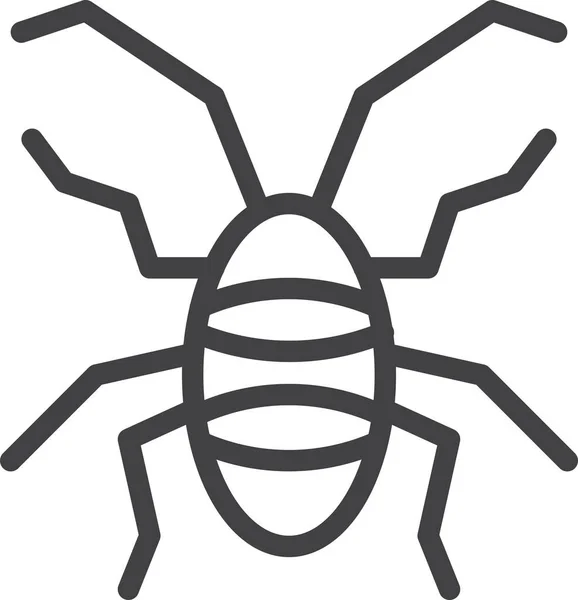 Beetle Bug Cockroach Icon Outline Style — Wektor stockowy