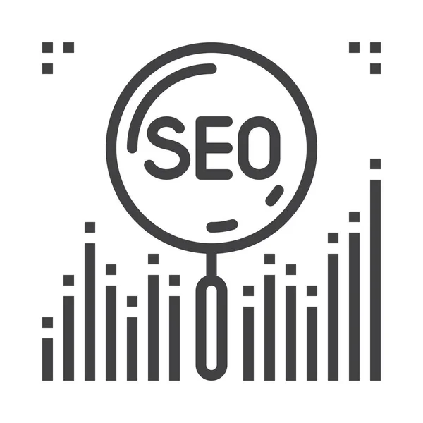 Ikona Wyszukiwania Optymalizacji Silnika Kategorii Marketing Seo — Wektor stockowy