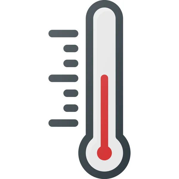 Συννεφιασμένο Εικονίδιο Θερμοκρασίας Μετρητή Στυλ Γεμισμένο Περίγραμμα — Διανυσματικό Αρχείο