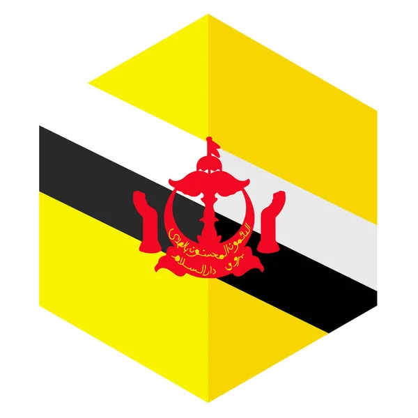 Asia Brunei Land Ikon Platt Stil — Stock vektor