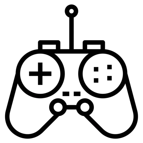 Konsolen Controller Gaming Symbol Outline Stil — Stockvektor