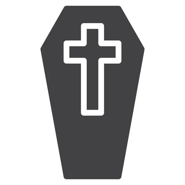 Rakev Kříž Pohřební Ikona Kategorii Kultura Komunity — Stockový vektor