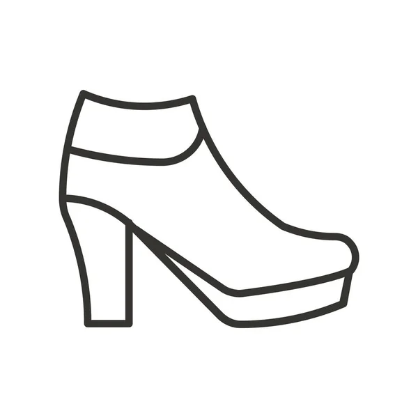 Иконка Ботинок Лодыжке Стиле Outline — стоковый вектор