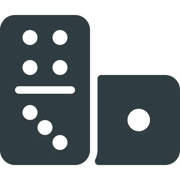 Bord Domino Spel Pictogram Solid Stijl — Stockvector