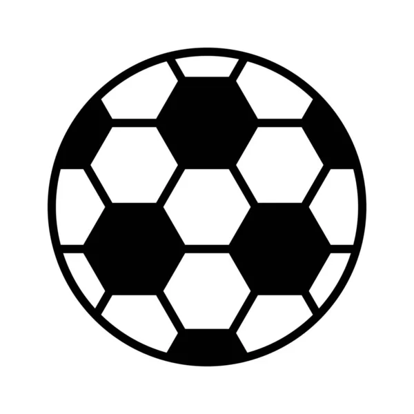 Balón Fútbol Icono Fútbol Estilo Esquema — Vector de stock