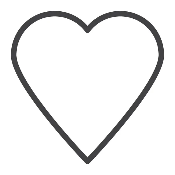 Favorite Heart Icon Outline Style — Stock Vector