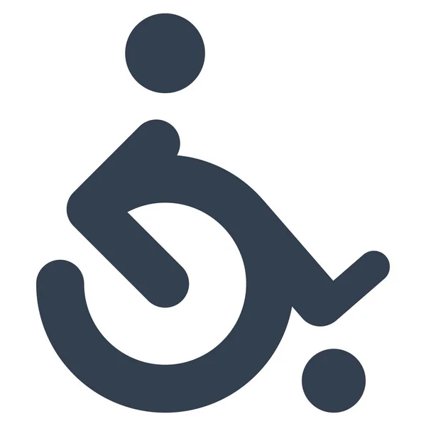 Ayudar Las Personas Icono Discapacidad Estilo Sólido — Vector de stock