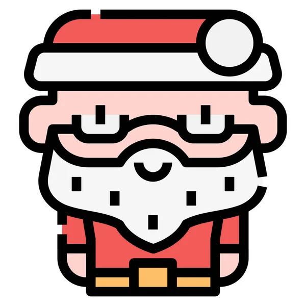 Santa Claus Hombre Icono — Vector de stock