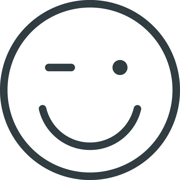 Emoji Emote Emoticon Icono Estilo Esquema — Vector de stock