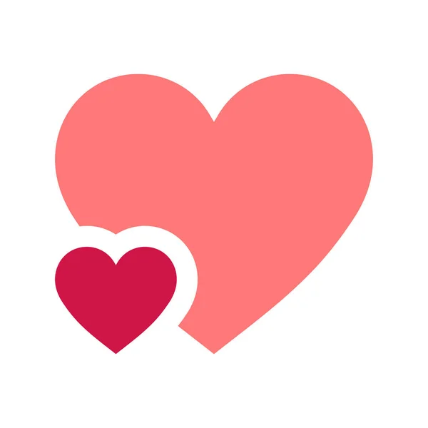 Heart Love Lover Icon Solid Style — Stock Vector