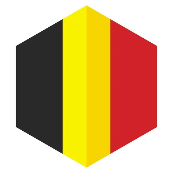 Belgium Land Design Ikon Platt Stil — Stock vektor