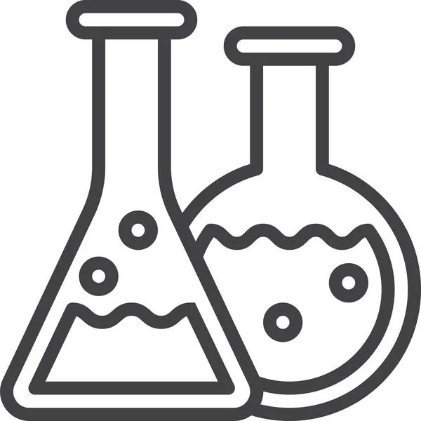 Chemiekolben Laborsymbol Der Kategorie Wissenschaft Forschung — Stockvektor