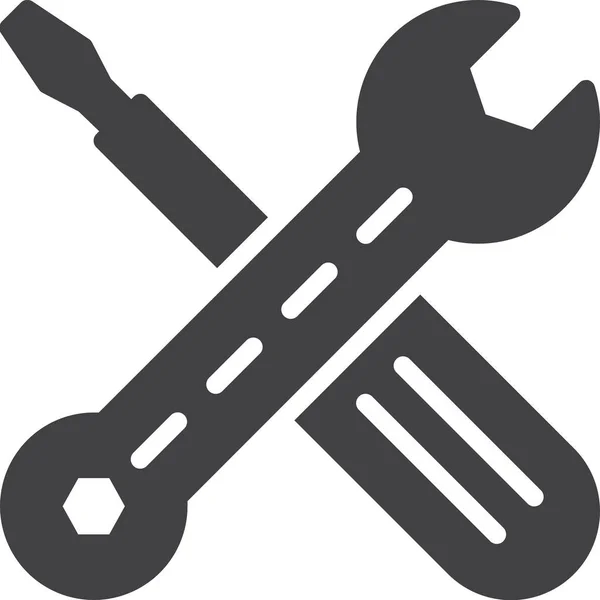 Maintance Repair Service Icon Solid Style — Stok Vektör