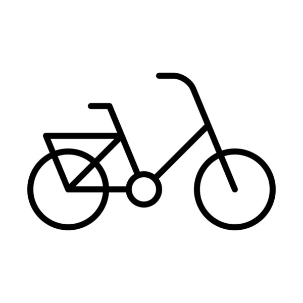 Icono Transporte Coches Bicicleta Estilo Esquema — Vector de stock