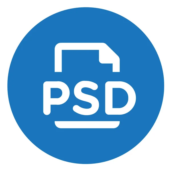 Photoshop Psd Solid Icon Solid Style — Stock Vector