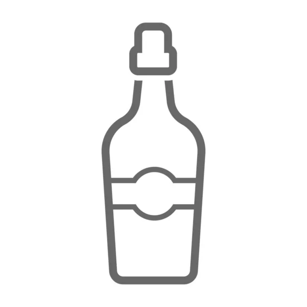 Bebida Botella Bebida Icono Estilo Del Esquema — Vector de stock