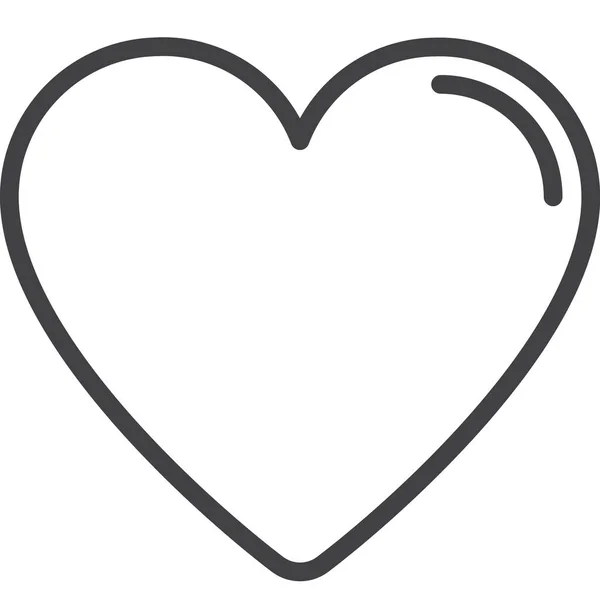 Favorite Heart Love Icon Outline Style — Stock Vector