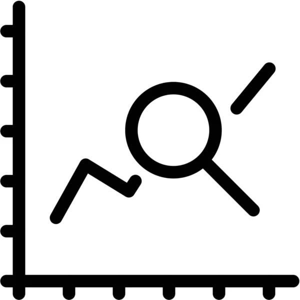Аналітична Діаграма Начерки Піктограми Стилі Контурів — стоковий вектор