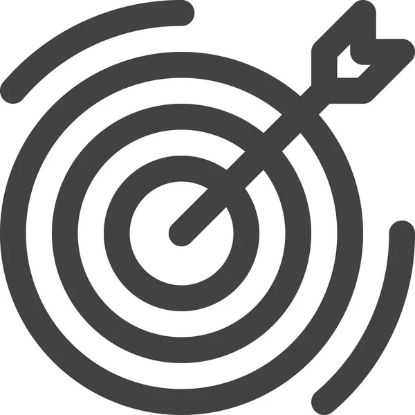 Goal Seo Target Icon Outline Style — 스톡 벡터
