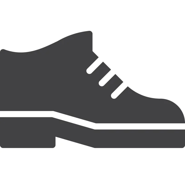 Bottes Hommes Chaussures Icône Dans Style Solide — Image vectorielle