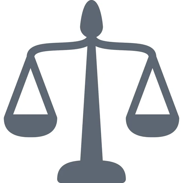 Equilibrio Corte Icona Della Giustizia Stile Solido — Vettoriale Stock