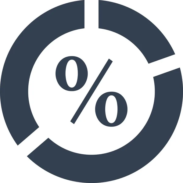 Diagrama Gráfico Icono Financiero Estilo Sólido — Vector de stock