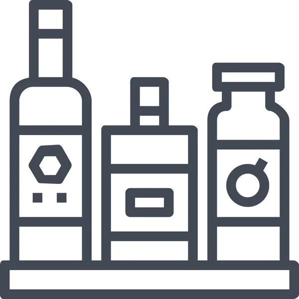 Icono Minibar Del Hotel Botella Estilo Outline — Vector de stock