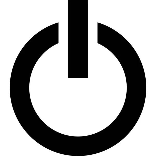 Desctop Power Icon Outline Style — Stock Vector