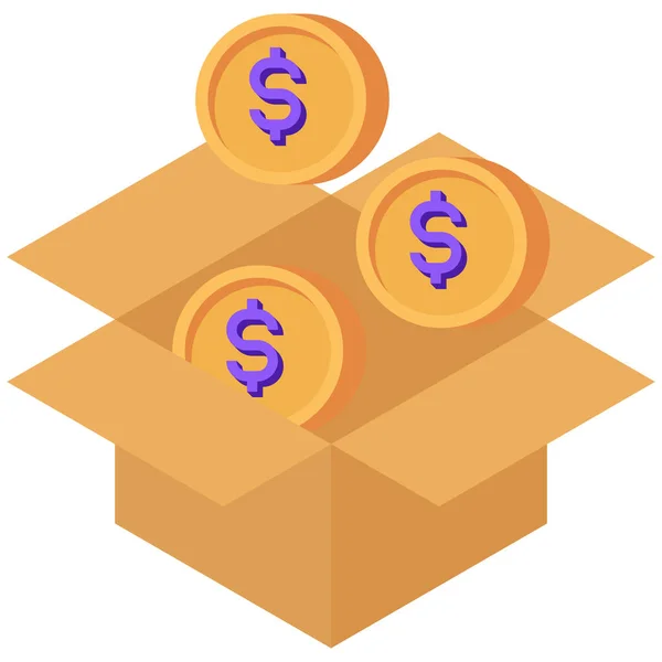 Charity Collect Crowdfunding Icon — Stock Vector