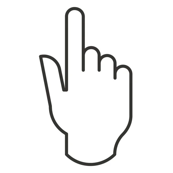 Finger Hand Nach Oben Symbol Outline Stil — Stockvektor