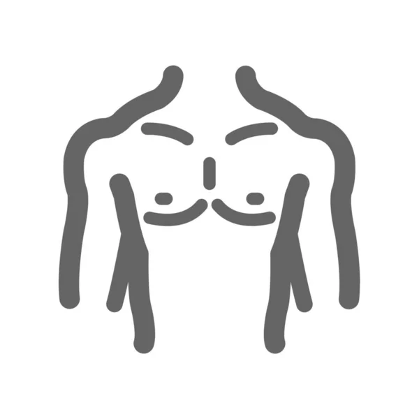Иконка Кости Тела Анатомии Стиле Контура — стоковый вектор
