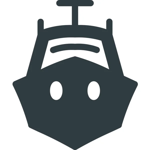 Navy Saile Ship Icon Estilo Sólido — Vector de stock