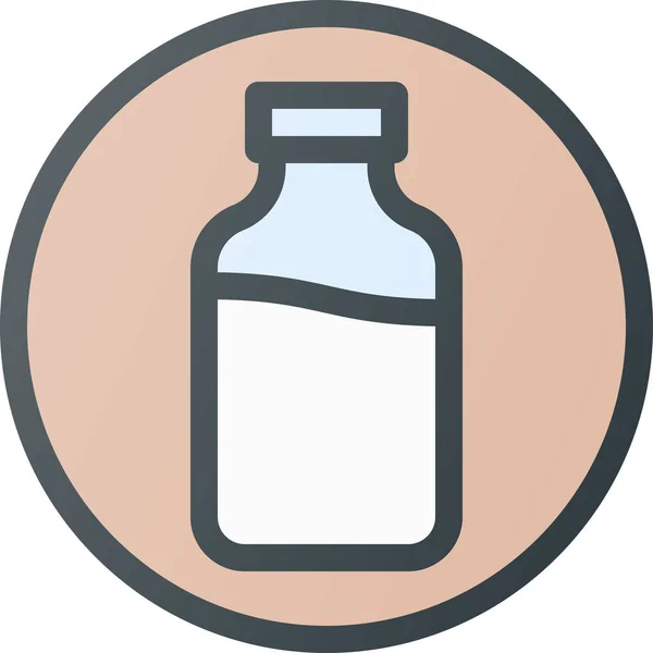 Bio Süt Simgesi Içerir Doldurulmuş Dış Hat Biçimi — Stok Vektör