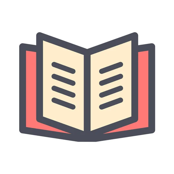 Иконка Книжного Магазина Категории Образование Школа Обучение — стоковый вектор