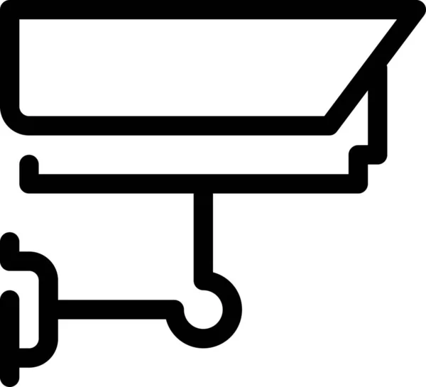 Überwachungskamera Sicherheitssymbol Outline Stil — Stockvektor
