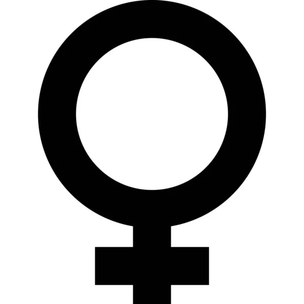 Female Gender Sex Icon Outline Style — Stock Vector