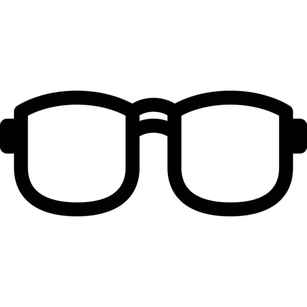 眼镜光学夏季图标 轮廓样式 — 图库矢量图片