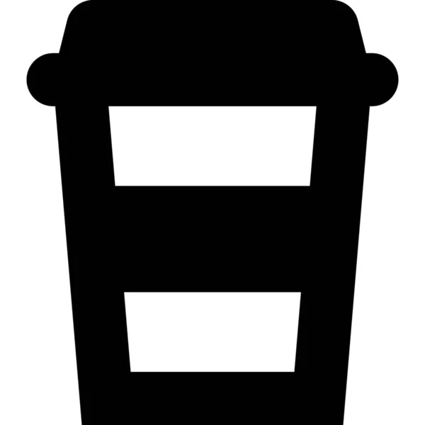 Coffee Drink Energy Icon Solid Style — Stock Vector