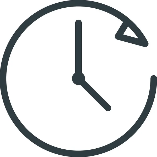 Horloge Icône Dans Sens Des Aiguilles Une Montre Dans Style — Image vectorielle