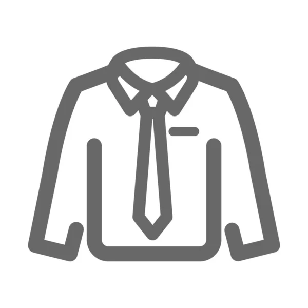 Ropa Moda Icono Masculino Estilo Del Esquema — Vector de stock