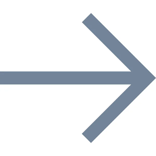 Línea Derecha Flechas Icono Estilo Sólido — Vector de stock