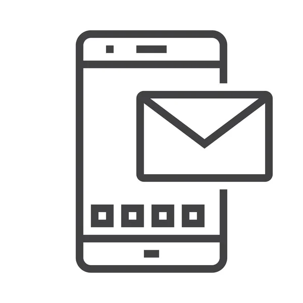 Ícone Mensagem Mail — Vetor de Stock