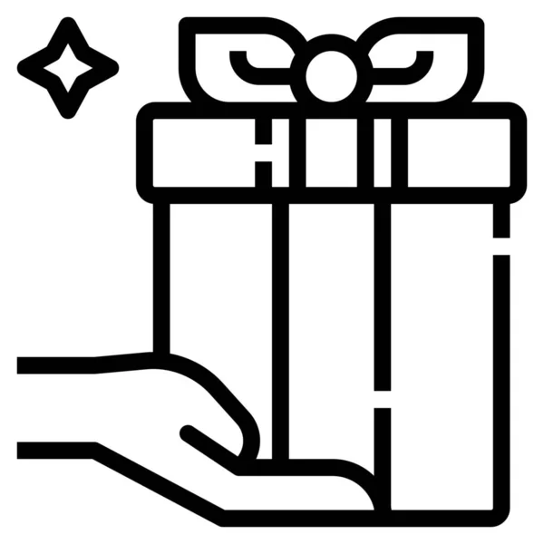 Boîte Icône Cadeau Noël Dans Catégorie Alimentation Boissons — Image vectorielle