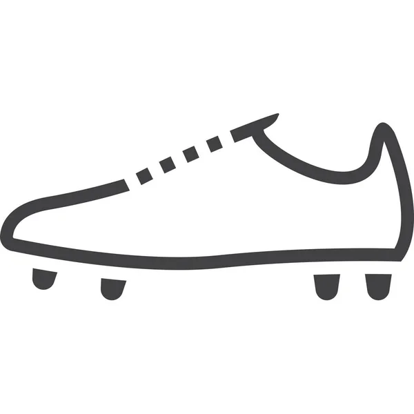 Boot Football Footwear Icon Outline Style — Stock Vector
