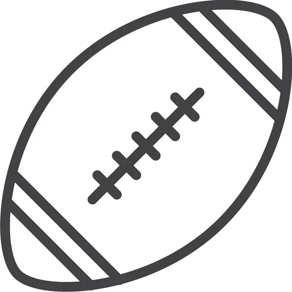 Αμερικανική Μπάλα Ποδοσφαίρου Εικονίδιο Περίγραμμα Στυλ — Διανυσματικό Αρχείο