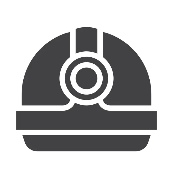 Hat Helmet Torch Icon —  Vetores de Stock