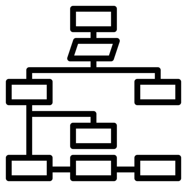 Arkitekturdiagram Ikon Konturstil — Stock vektor