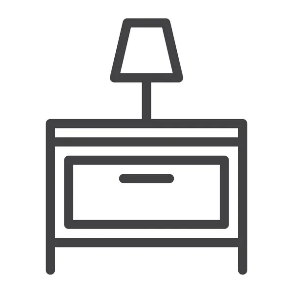 Furniture Lamp Nightstand Icon — Stockový vektor