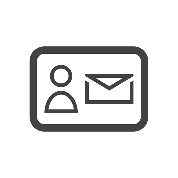 Ícone Usuário Mail Contato Estilo Esboço — Vetor de Stock
